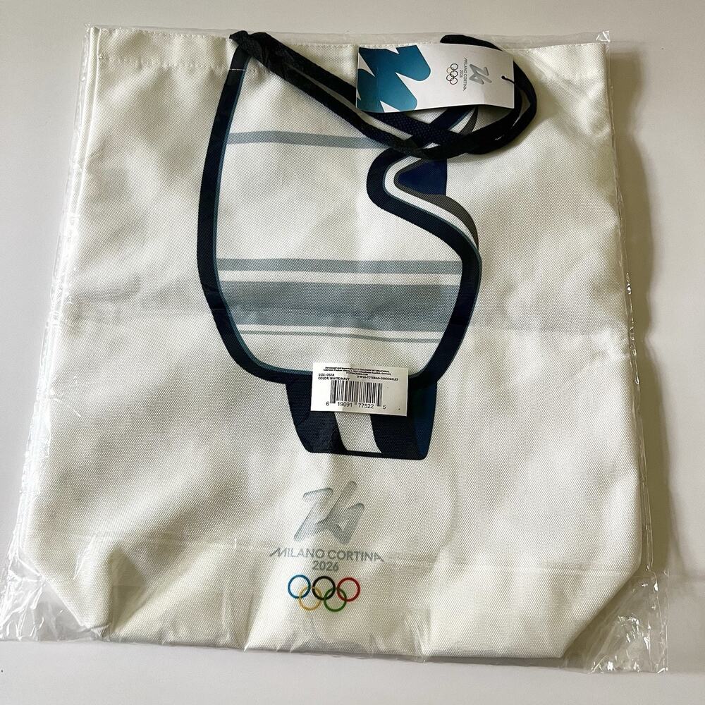 Official Milano Cortina 2026 Winter Olympics Ski Goggles Tote Bag Rare New